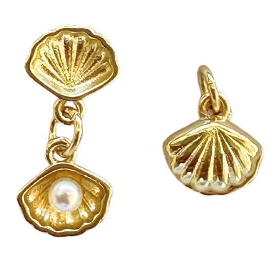 Scallop and Pearl Charm