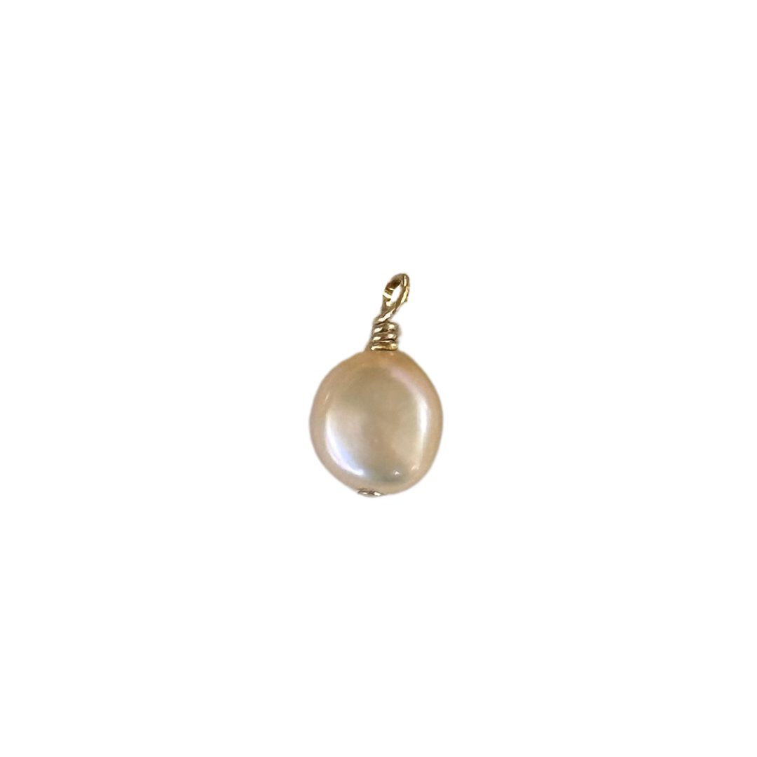 pearl charm- peach/orange hue