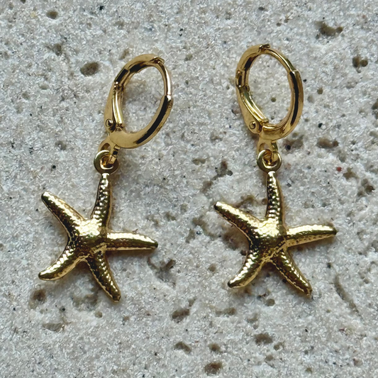Gold Plated Starfish Earrings