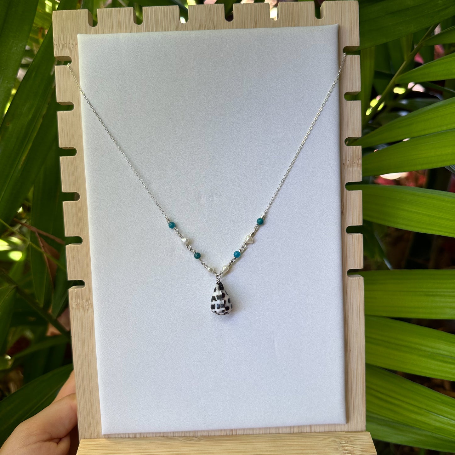 hebrew cone shell mermaid necklace