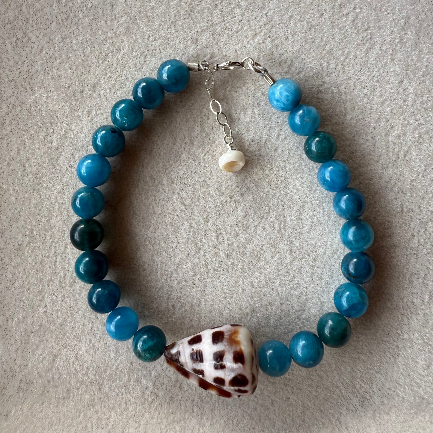 apatite hebrew cone bracelet