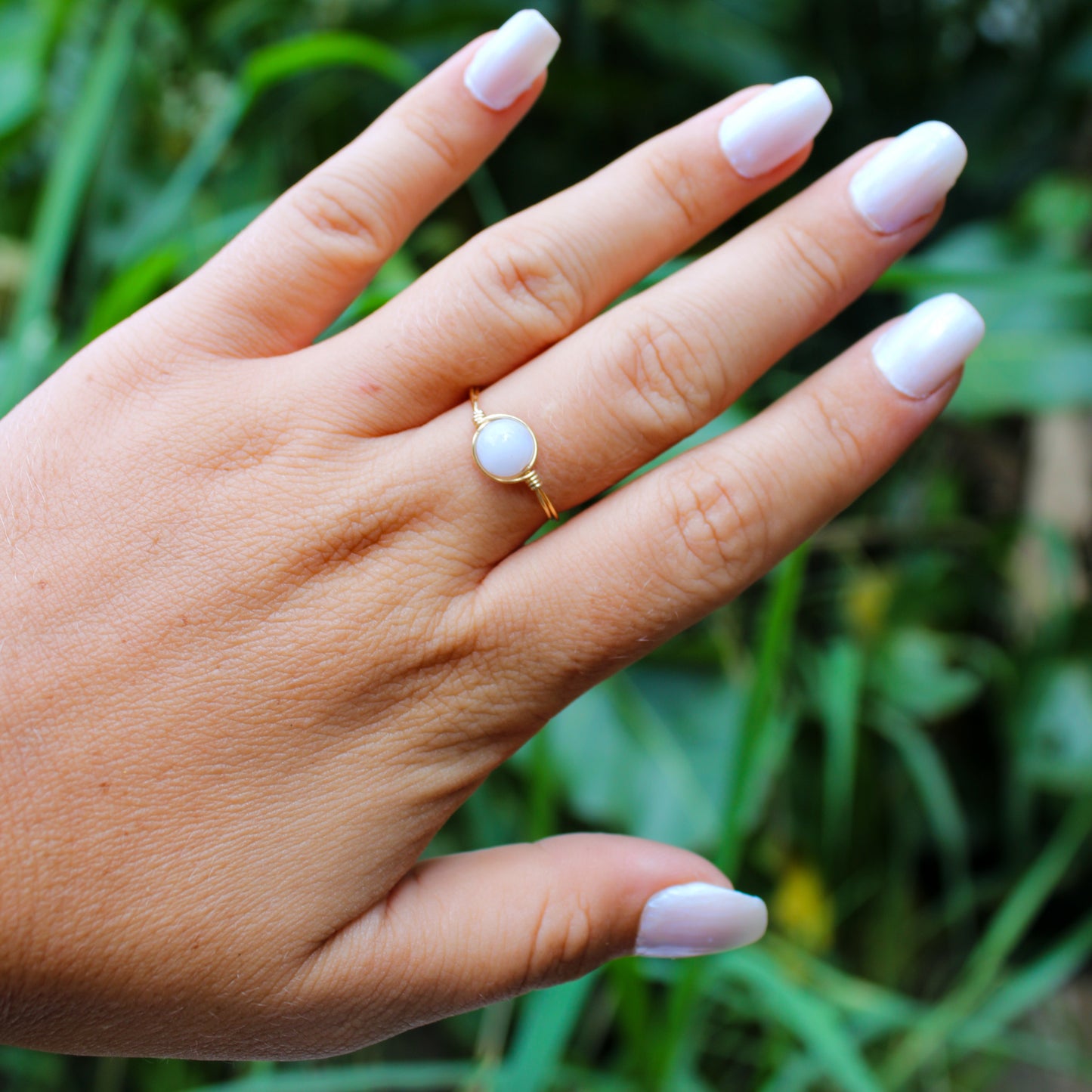 blue lace agate ring